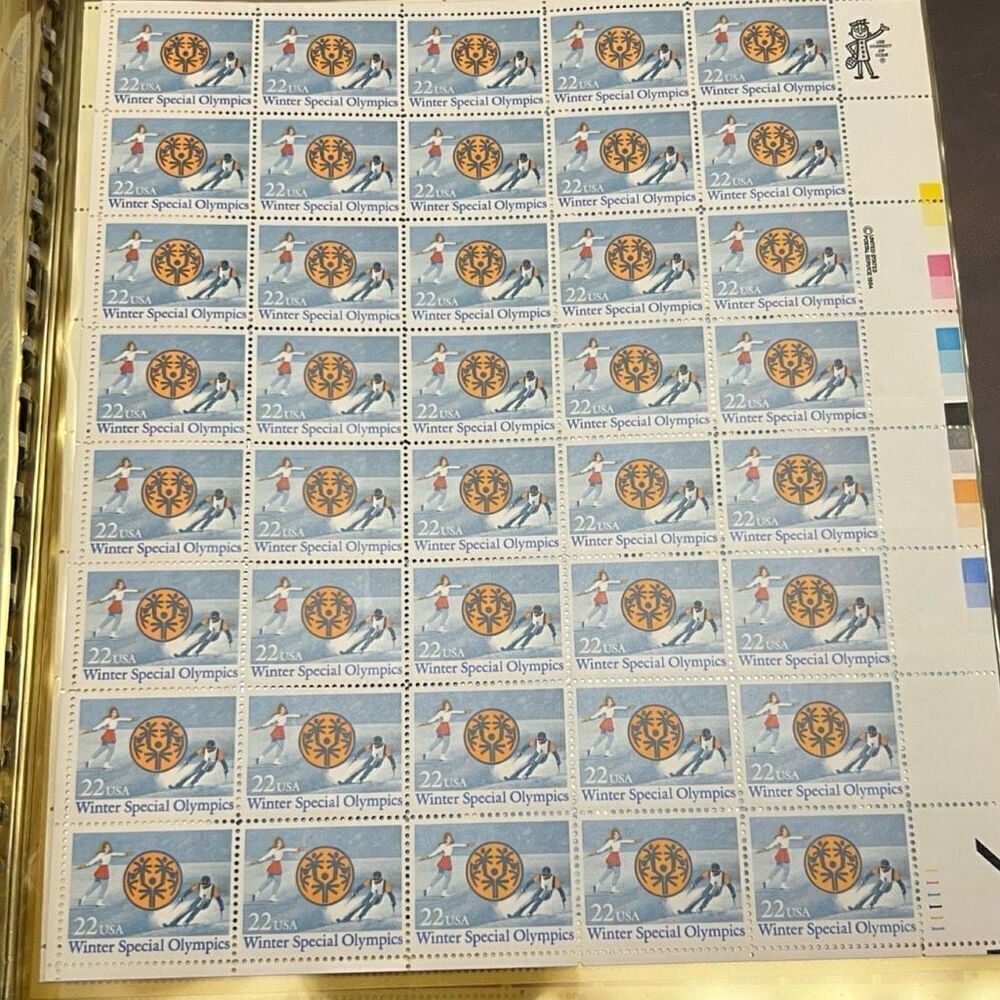 Vintage 1985 MNH Scott Special Olympic MNH 22 Cent Sheet Stamps Scott #2142